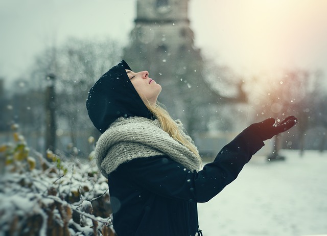 woman in snow